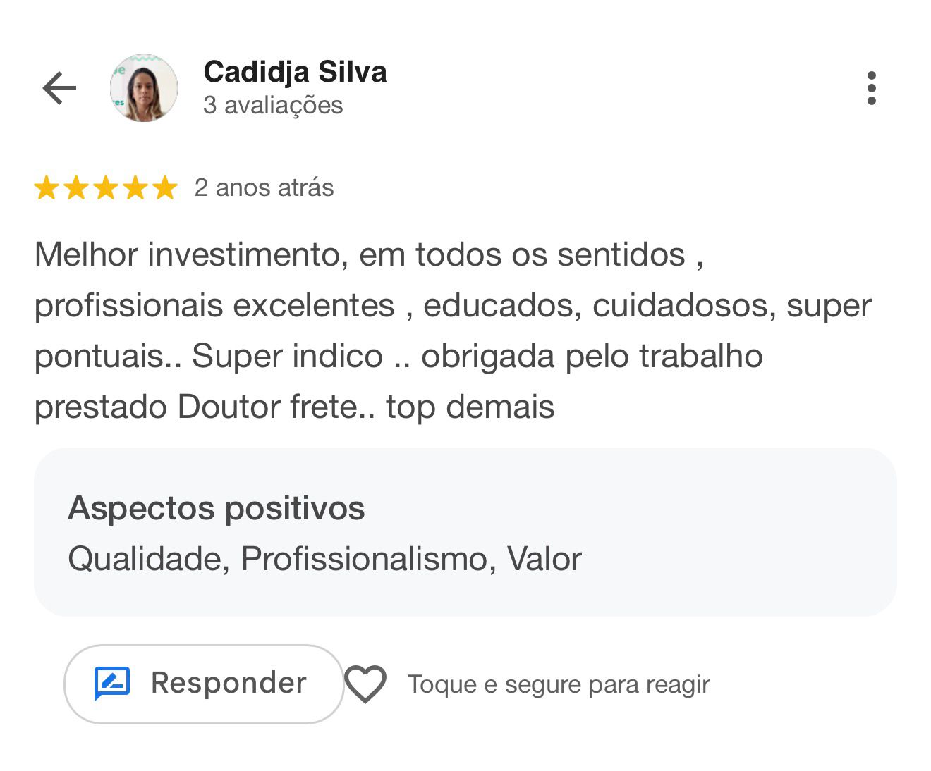 Avaliação Google 14