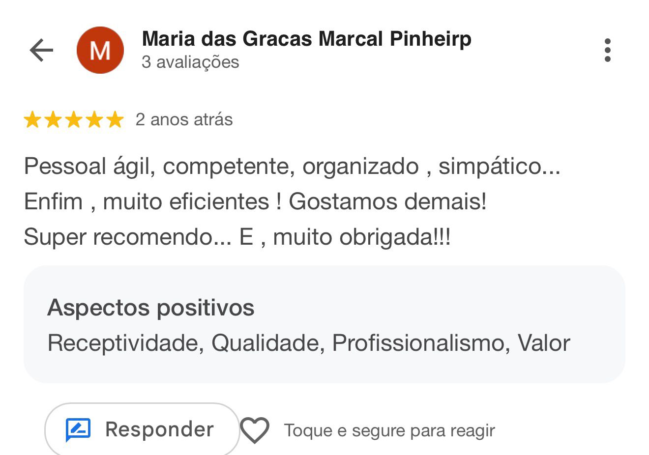 Avaliação Google 11