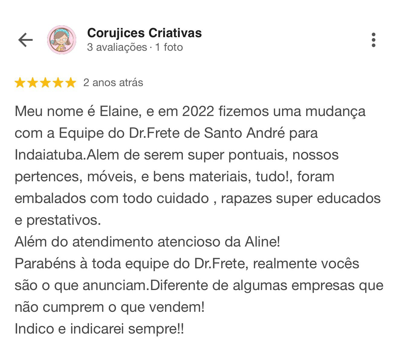 Avaliação Google 6