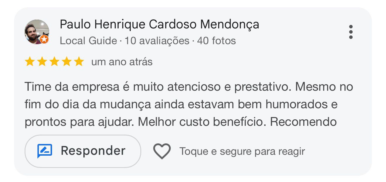 Avaliação Google 5