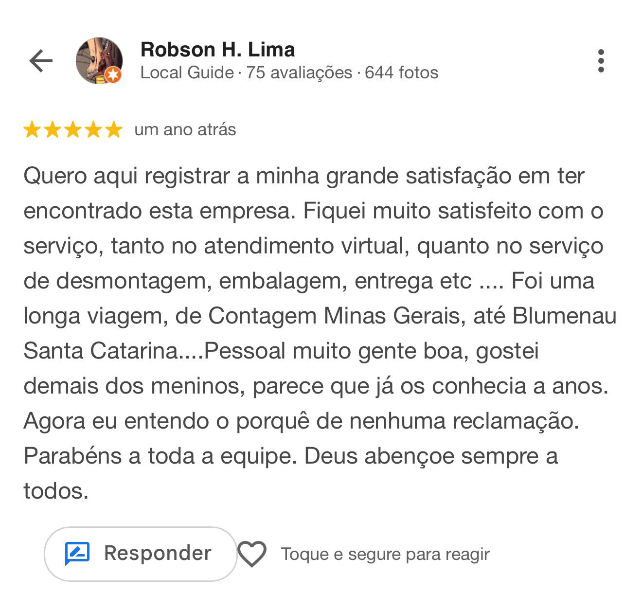 Avaliação Google 2